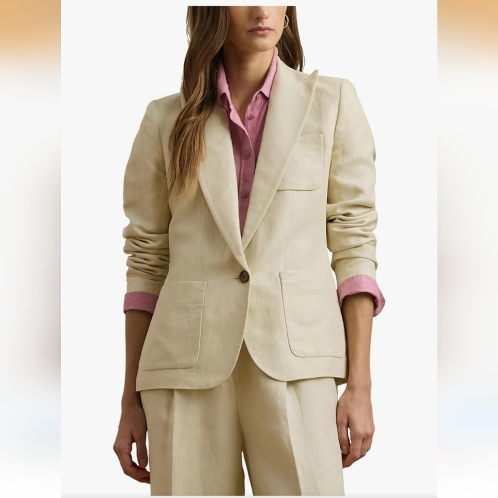 Lauren Ralph Lauren Women's Lien Blend Twill BLAZER SZ 12